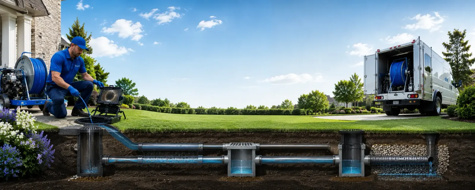 Outdoor drain cleaning information for Honey Grove, TX